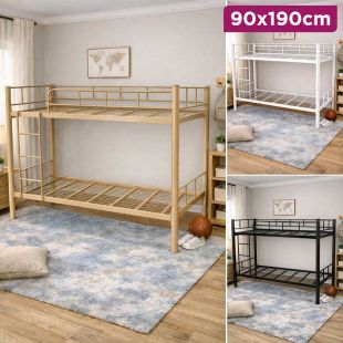 Single Metal Bunk Bed 90×190 cm
