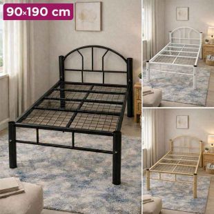سرير معدني فردي 90 ×190 سم