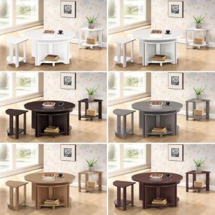 طقم طاولات جانبية خشبية ماليزي 5 قطع