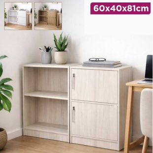 2-Door MDF Locker with Lock 60×40×81 cm