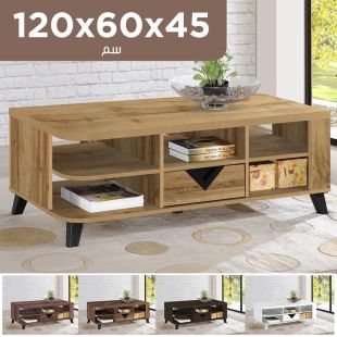 طاولة مركزية خشبية 120 × 60 × 45 سم