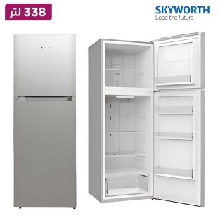 ثلاجة بفريزر علوي 338 لتر من Skyworth