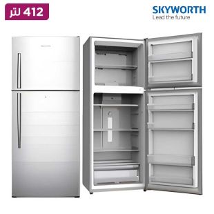 ثلاجة بفريزر علوي 412 لتر من Skyworth