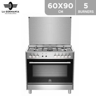 5 Burner Gas Cooker 90x60cm by La Germania