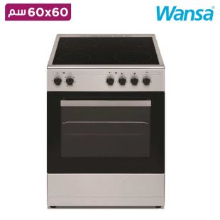 طباخ  كهربائي 4 شعلات سيراميك 60x60 سم من Wansa