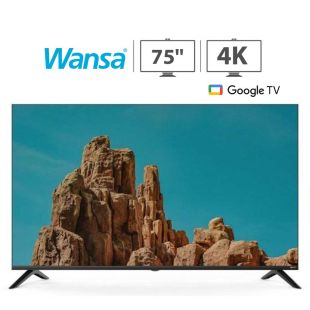 تلفزيون Google ذكي 75 بوصة 4K UHD LED من Wansa