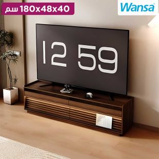 طاولة تلفزيون بأدراج فريدة وإضاءة LED حجم 40 × 48 × 180 سم من Wansa