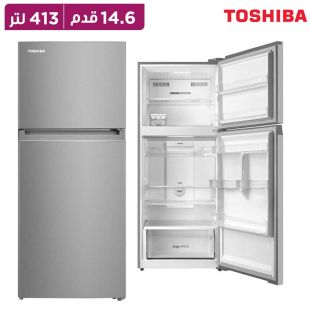 ثلاجة 14.6 قدم فريزر علوي بسعة 413 لتر من Toshiba