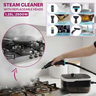 1.25L Steam Cleaner with Replaceable Heads 2500W