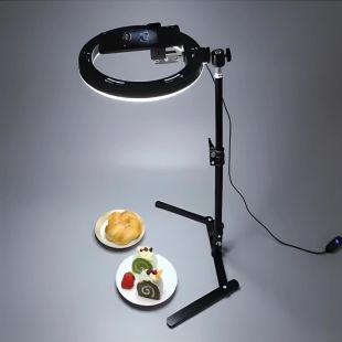 إضاءة حلقيّة LED مع ستاند ثلاثي وستاند الهاتف