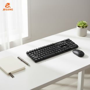 طقم كيبورد وماوس لاسلكي USB مع دعم اللغة العربية من Jeqang
