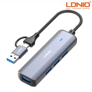 موزع منافذ USB-A وType-C إلى 4 منافذ USB 3.0 من LDNIO