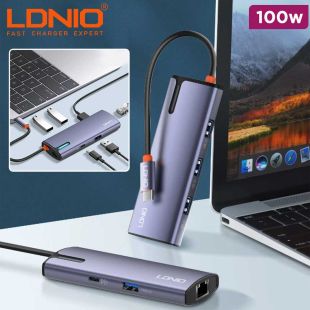 USB-C 6-in-1 Multi-Port Docking Station With 100W PD by LDNIO