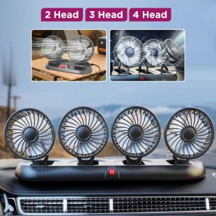 5V USB Foldable Multi-Head Car Fan