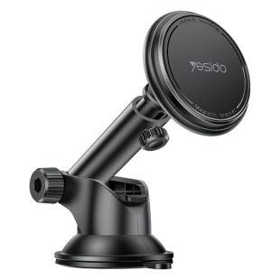 Yesido 360° Rotating Telescopic Magnetic Car Phone Holder - Black