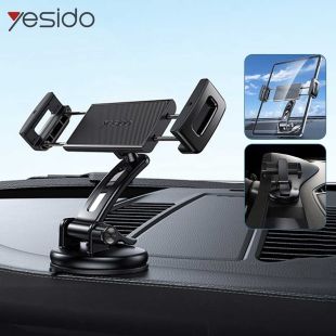 Suction Cup Mount Bracket for Phone and Tablet 4.7-12 Inch - Black