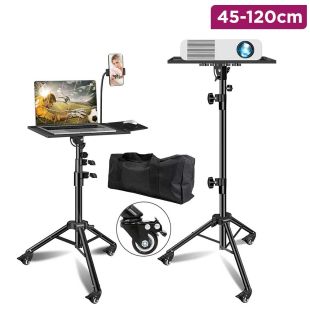 Adjustable Tripod Stand for Projector with Wheels