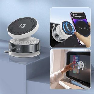 قاعدة هاتف مغناطيسية دوارة مزدوجة الجوانب بتقنية شفط الهواء