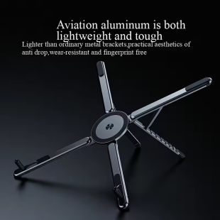 قاعدة معدنية غير قابلة للانزلاق للهاتف، التابلت واللابتوب 3 في 1