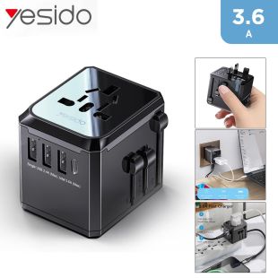Yesido MC10 3USB+1PD Universal Charger