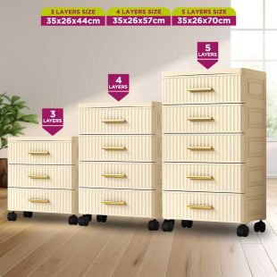 Multi-Layer Mobile Storage Cabinet