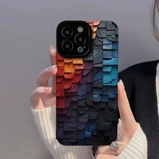 غطاء حماية لهاتف iPhone بتصميم 3D ألوان متعددة