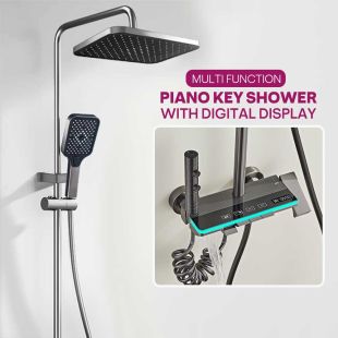 Multifunction Piano Key Shower with Digital Display