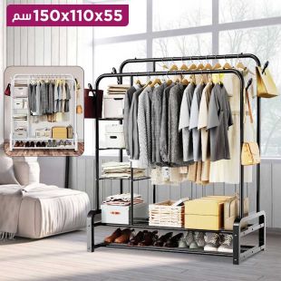 منظم ملابس متعدد الاستخدامات مع أرفف متعددة الطبقات