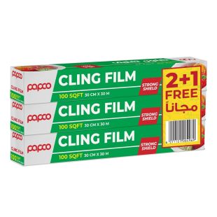Papco Cling Film 100 Sqft 30cm x 30m 2 + 1 Free
