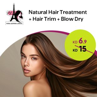 Natural Hair Treatment + Trimming Ends + Blow-Dry at Paris Leopard Lounge Salon