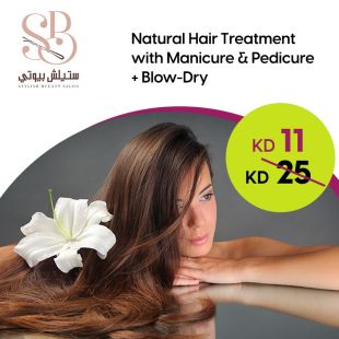 Hair Mix + Manicure Pedicure + Blow-Dry at Stylish Bueaty Salon