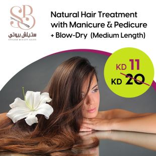 Hair Mix + Manicure Pedicure + Blow-Dry at Stylish Bueaty Salon