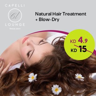 Natural Hair Treatment + Blow-Dry at Capelli Lounge Salon