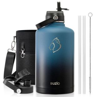 Buzio Duet  2.5L Water Bottle with 2 Lids and Sleeve