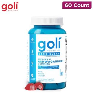 Goli Zero Sugar Ashwagandha Mixed Berries Gummies 60 Count