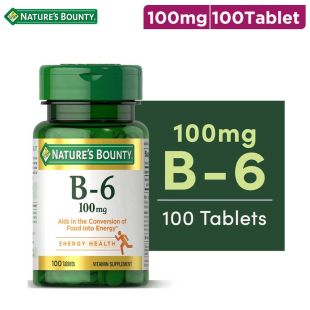 Nature's Bounty Vitamin B-6 100 mg 100 Tablets