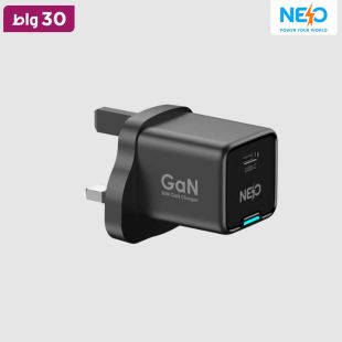 شاحن حائط قوة 30 واط بتقنية GaN مع منفذ Type-C من NEO