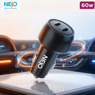 60W Car Charger with Dual Type-C Ports by Neo