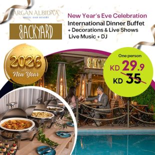 Enjoy New Year Dinner Buffet at BackYard - ARGAN ALBIDA'A