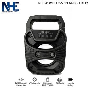 مكبر صوت لاسلكي 4 بوصة 8 واط مع Bluetooth وUSB وراديو FM من NHE