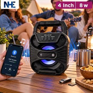 4 Inch 8W Wireless Speaker with Bluetooth and USB and FM Radio by NHE
