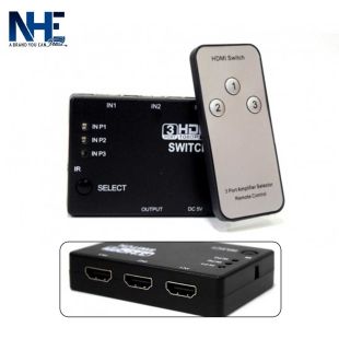 NHE 3 Ports HDMI Switch 1.4 with Remote - (4K 2K)
