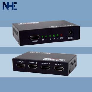 NHE 4 Ports 3D 1080 HDMI Splitter 1.4 – Black