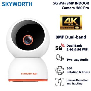 كاميرا مراقبة داخلية واي فاي 8 ميجابكسل H80 Pro بتقنية 5G من Skyworth