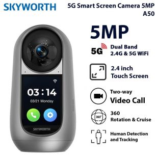 كاميرا مراقبة ذكية شاشة لمس 5 ميجابكسل 5G A50 من Skyworth