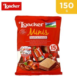 Loacker Minis Napolitaner Hazelnut Cream Wafer 150 g