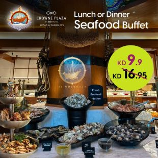 Seafood Buffet for Lunch or Dinner at Al Noukhaza Restaurant - Crowne Plaza Hotel