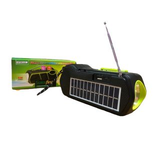 3-in-1 Solar Speaker with Flashlight & FM Radio