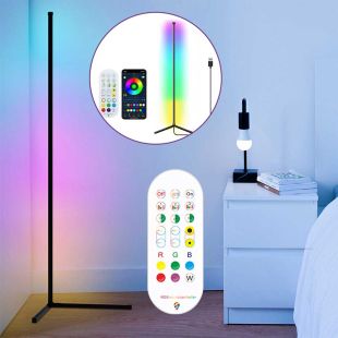 مصباح LED RGB عامودي للزاوية مع ريموت