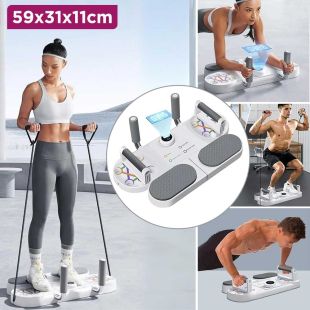 Multifunction Portable Exercise Board with Resistance Bands